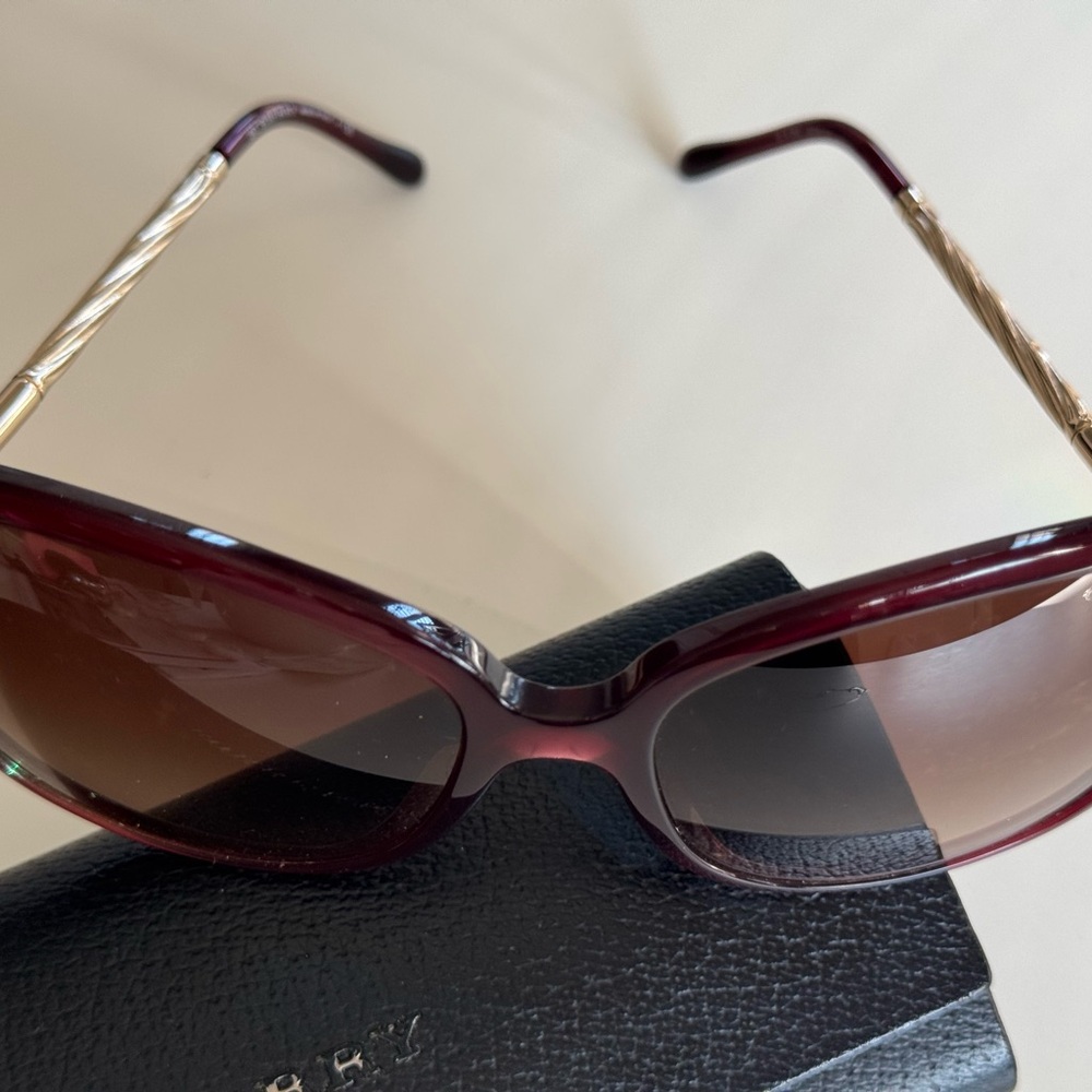 Burberry Red Oversized Sunglasses - Picture 5 of 7